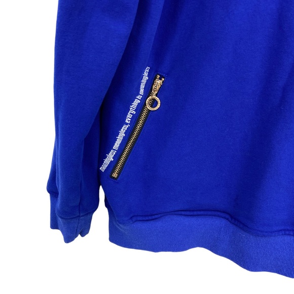WORLD WIDE YOUTH Hoodie Sweatshirt, Full Zip Hood Blue - Picture 4 of 11